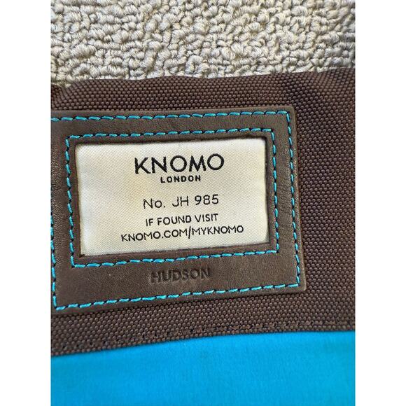 KNOMO London Hudson Men's Brown Leather Business‎ Backpack - Picture 4 of 12